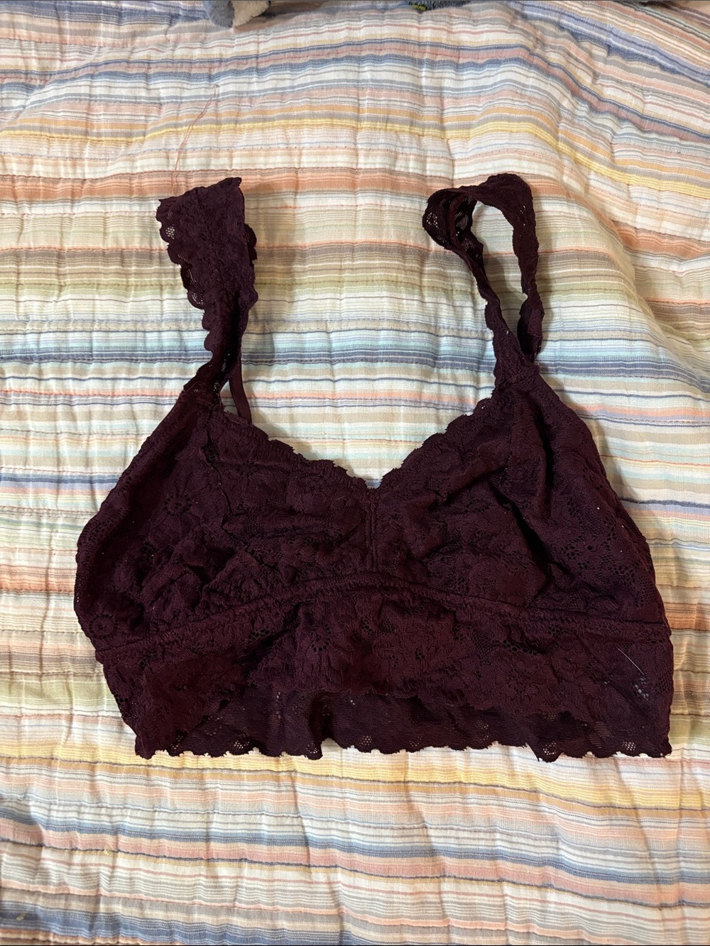 aerie Lace Bralette in Deep Burgundy